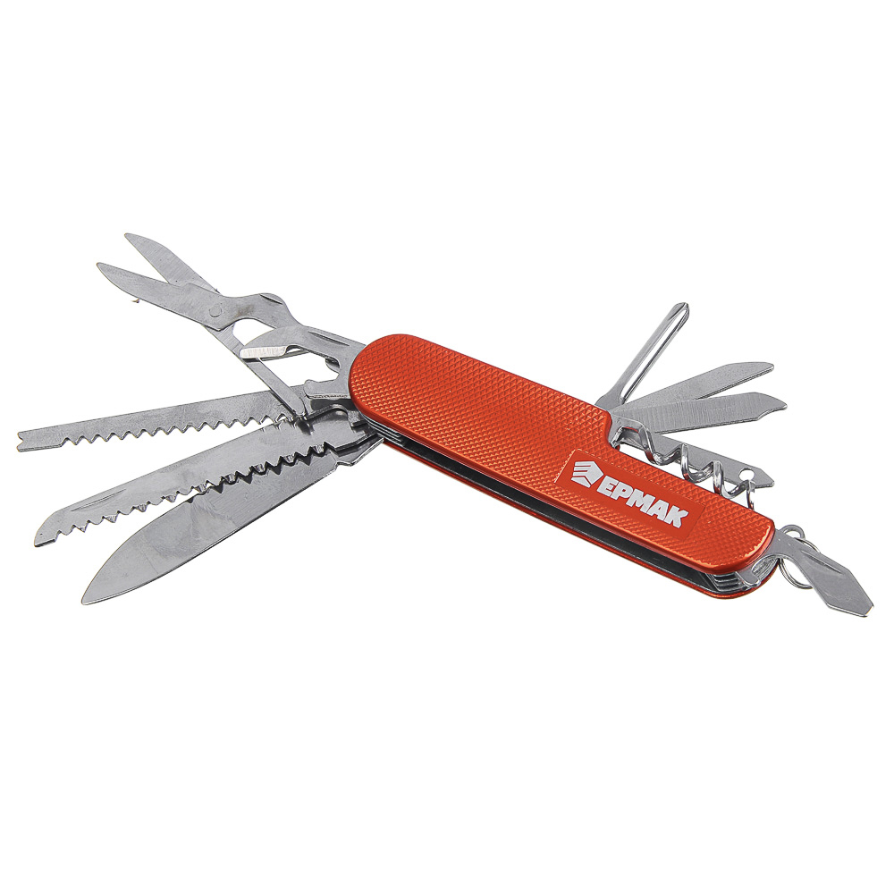 Нож перочинный тм ЕРМАК, 15см, многофункциональный, нержавеющая сталь - #1