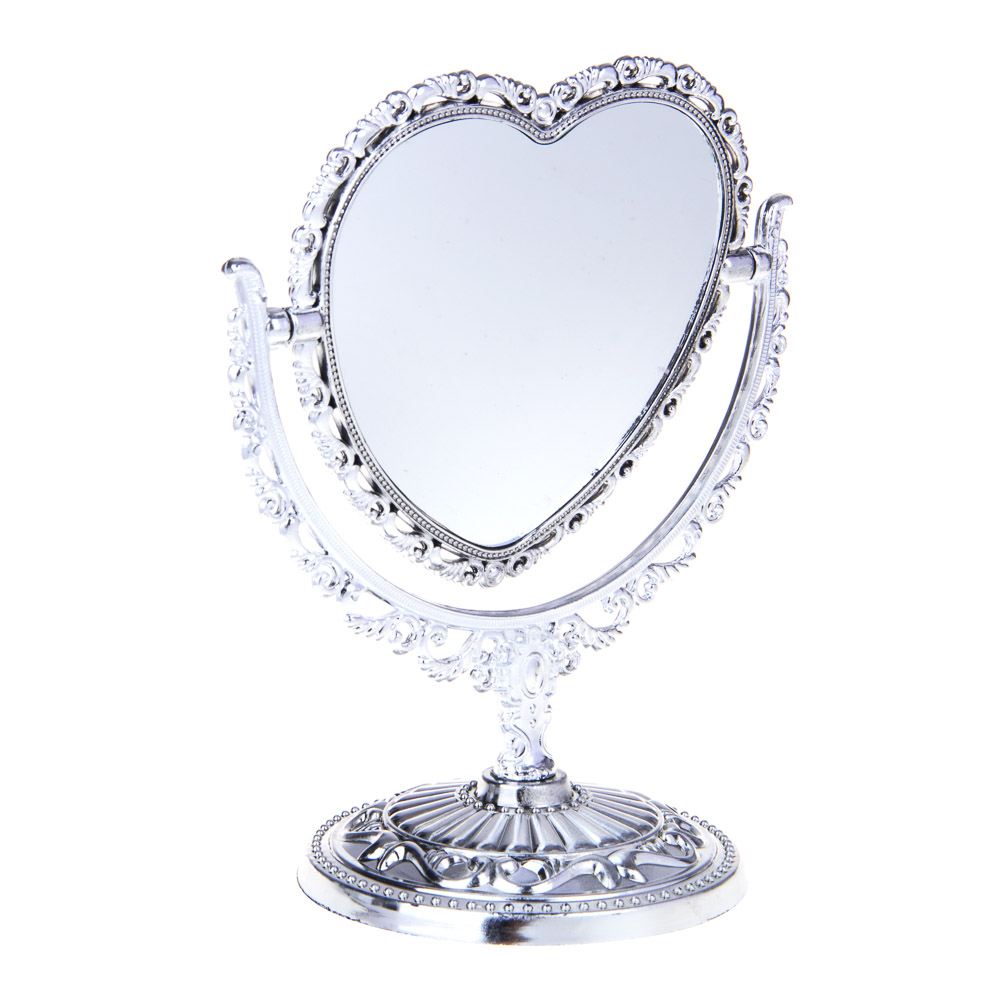 ЮНИLOOK Зеркало настольное двустороннее с увеличением, пластик, стекло, 16x14см - #4