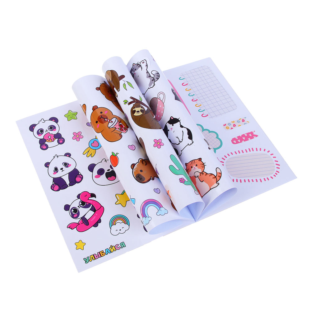 ХОББИХИТ Альбом " Sticker book" 21х14см, картон, бумага, 4 дизайна - #9