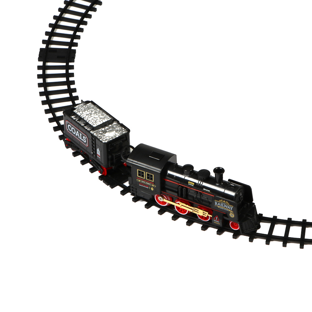 ИГРОЛЕНД Электрическая железная дорога, свет, звук, пар, АКБ, USB, ABS, PP, 36,5х5,5х26,5 см - #5
