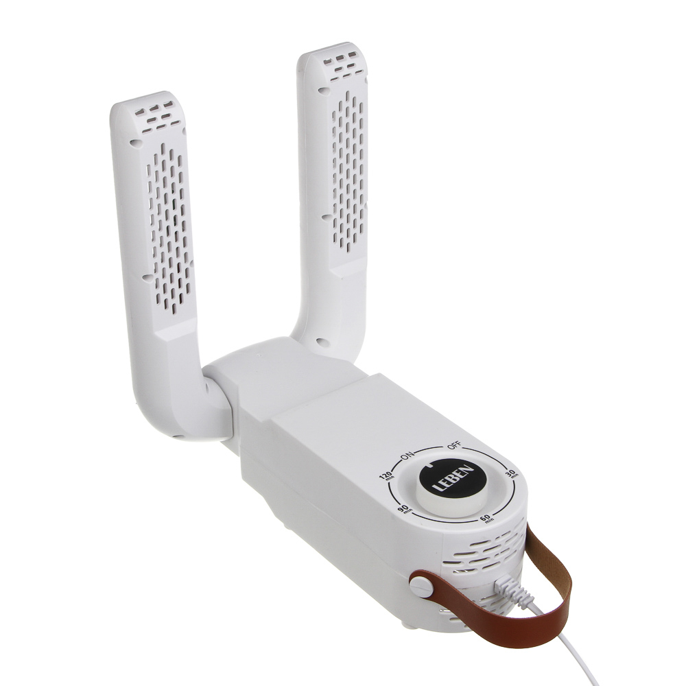 LEBEN Сушилка для обуви, от сети 220В, 150Вт, таймер, обдув, ультрафиолет, белый - #1