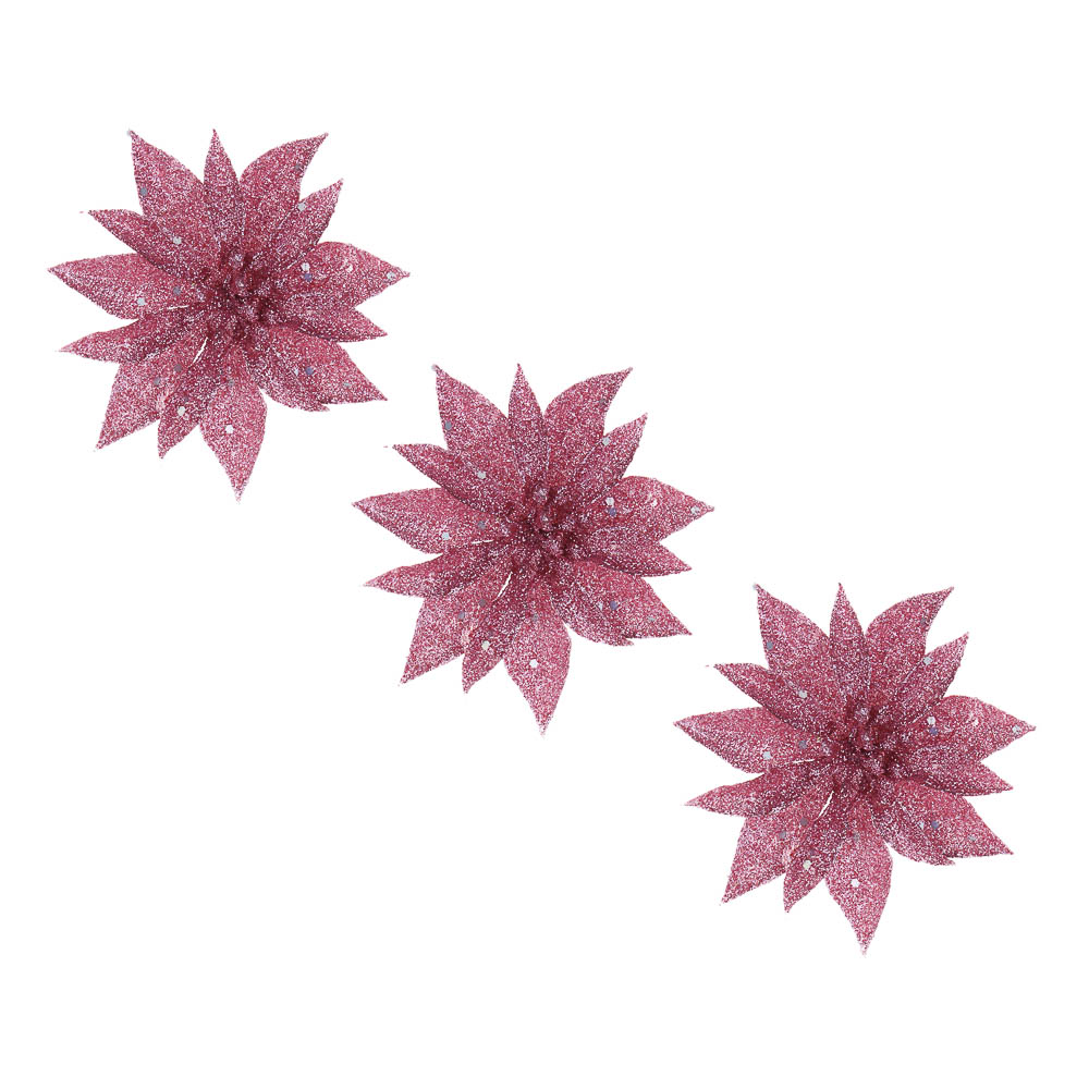 СНОУ БУМ Цветы на проволоке 11x11 см 3 шт - #1