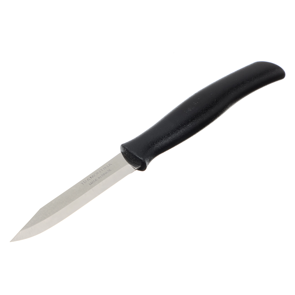 Нож для овощей 8 см Tramontina Athus, черная ручка, 23080/003 - #1