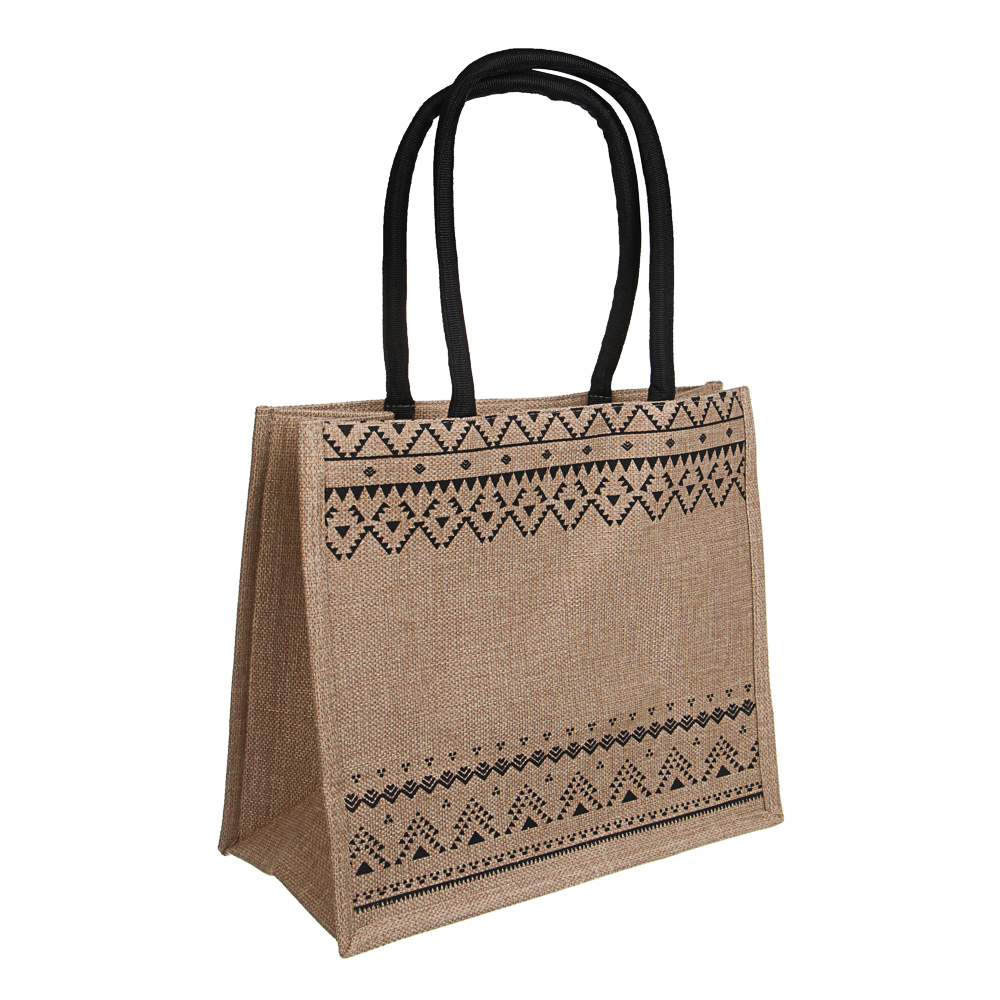 Сумка пляжная на плечо с длинными ручками, на кнопке, тм ЮL, 34x30x17 см, хлопок, лен, 3 вида - #2