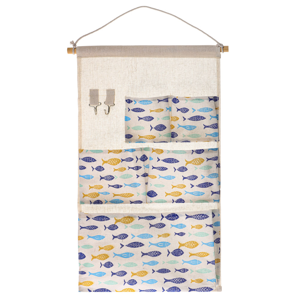 VETTA Барселона Кофр подвесной настенный, 5 объемных карманов, 2 крючка, текстиль, 34х55см,4 дизайна - #6