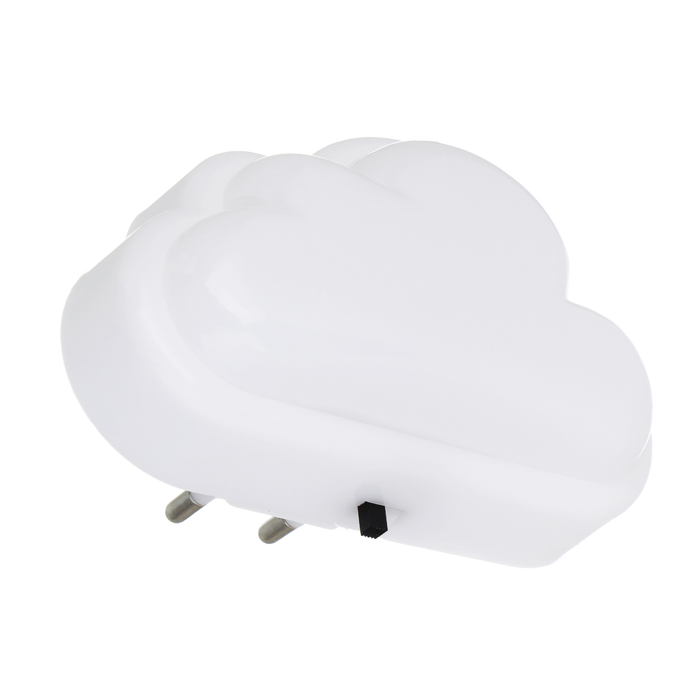 BY Светильник-ночник в розетку Облако светодиодный, 1Вт, 10см, 230В, пластик, белый - #4