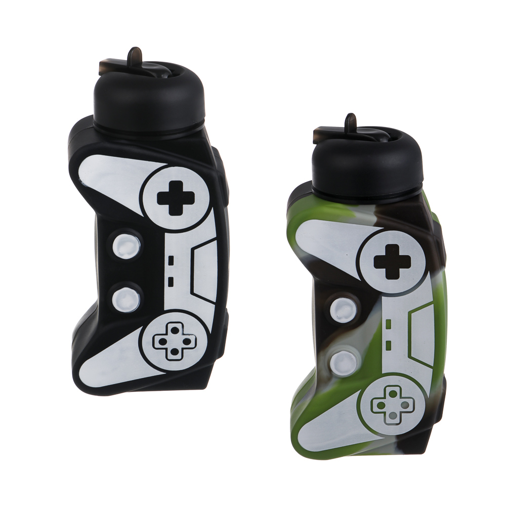 Бутылка для воды тм LADECOR "Джойстик", 600 мл, силикон, 2 вида - #1