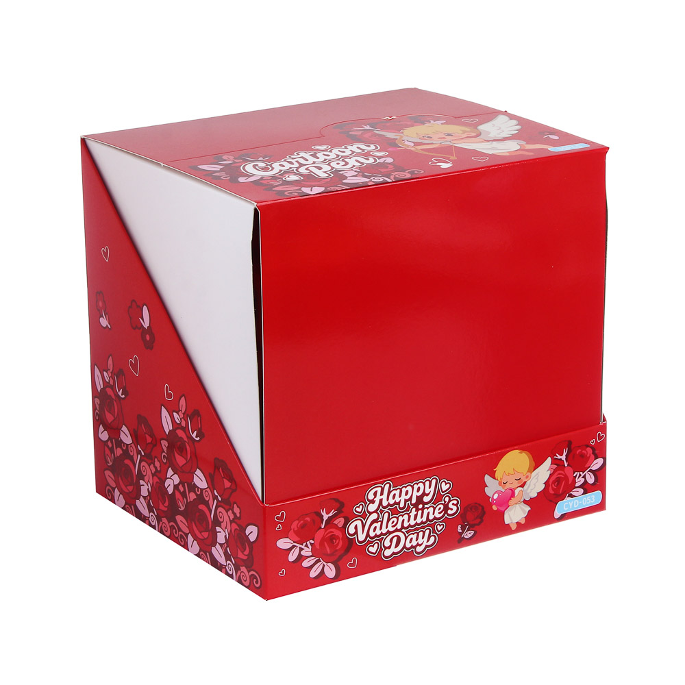 Ручка шариковая синяя с LED подсветкой "Love", 4 вида, шоу-бокс - #9