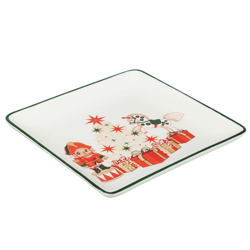 MILLIMI Щелкунчик Блюдо квадратное, 19х19х2см, керамика - #3