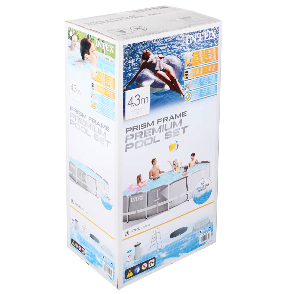 INTEX Бассейн каркасный призм. (фильтр-насос,лестница,подложка,тент), 4,27м x 1,07см, 26720NP - #5