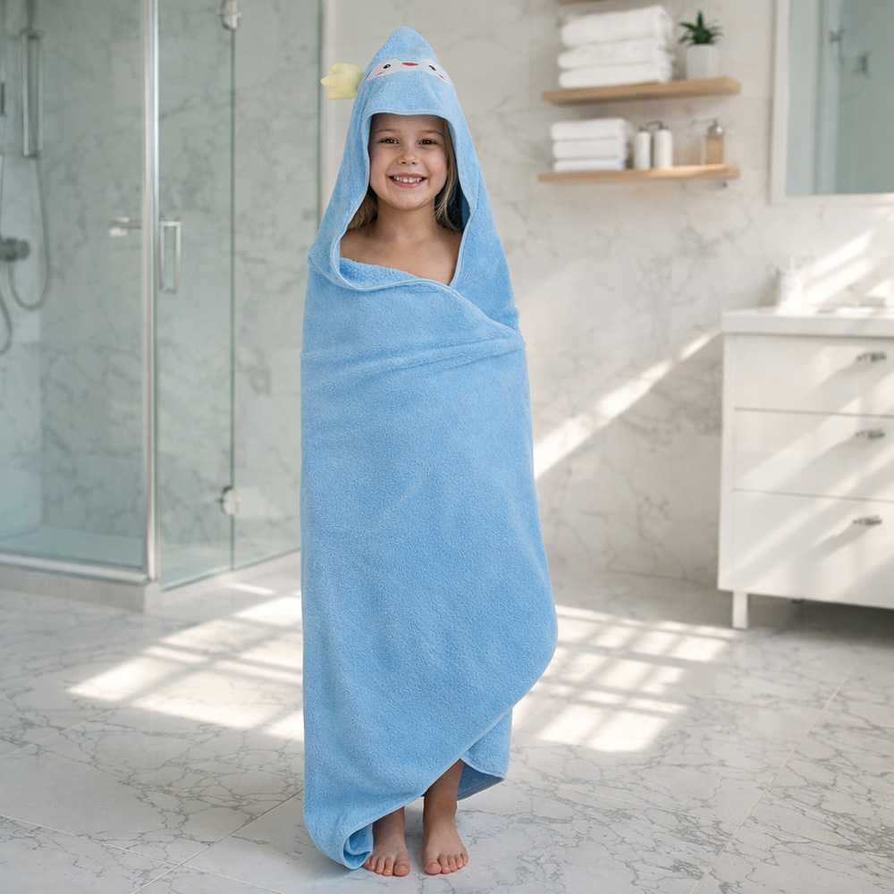 PROVANCE Полотенце-пончо махровое с капюшоном 80%ПЭ, 20% полиамид, 105х105см, 280гр/м, 3 дизайна - #4