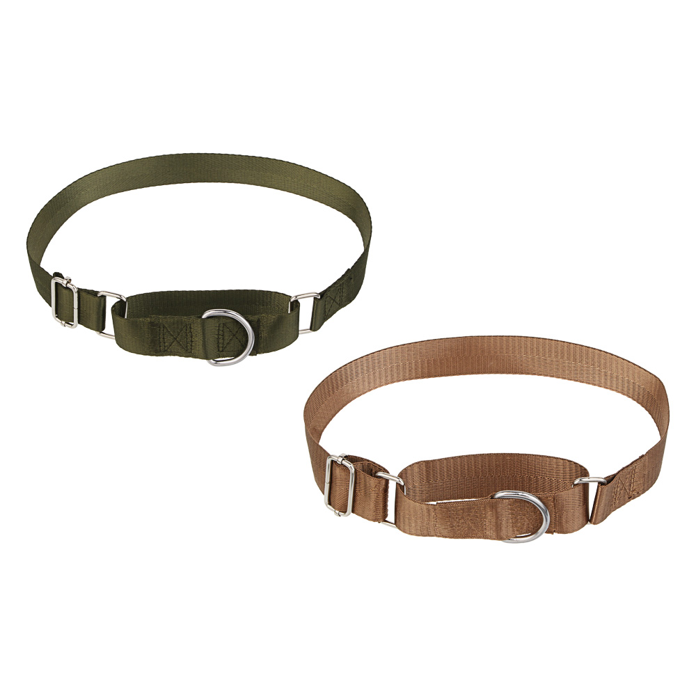 Ошейник для животных тм VETTA, нейлон, хаки/беж, обхват шеи 45-60см - #1