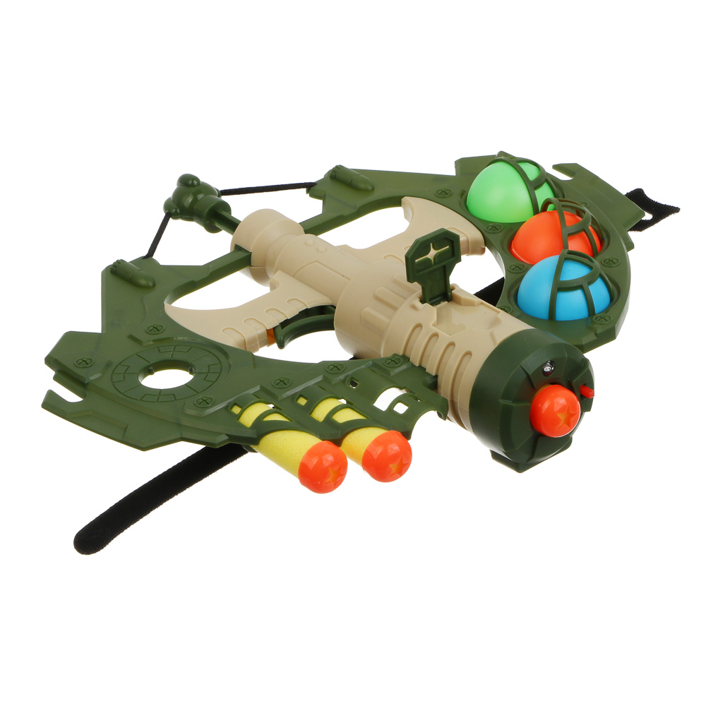ИГРОЛЕНД Набор игровой "Арбалет с пулями и шариками", свет, 3хAG3, АBS, РР, EVA, 2 диз., 21х3х28см - #9