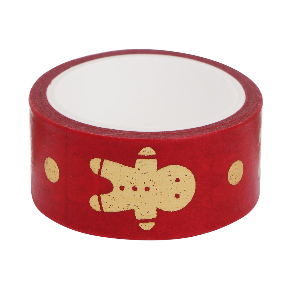 Набор декоративного скотча тм Сноубум, 3 шт, 1,5см x 3 м, бумага, 2 диз. - #4