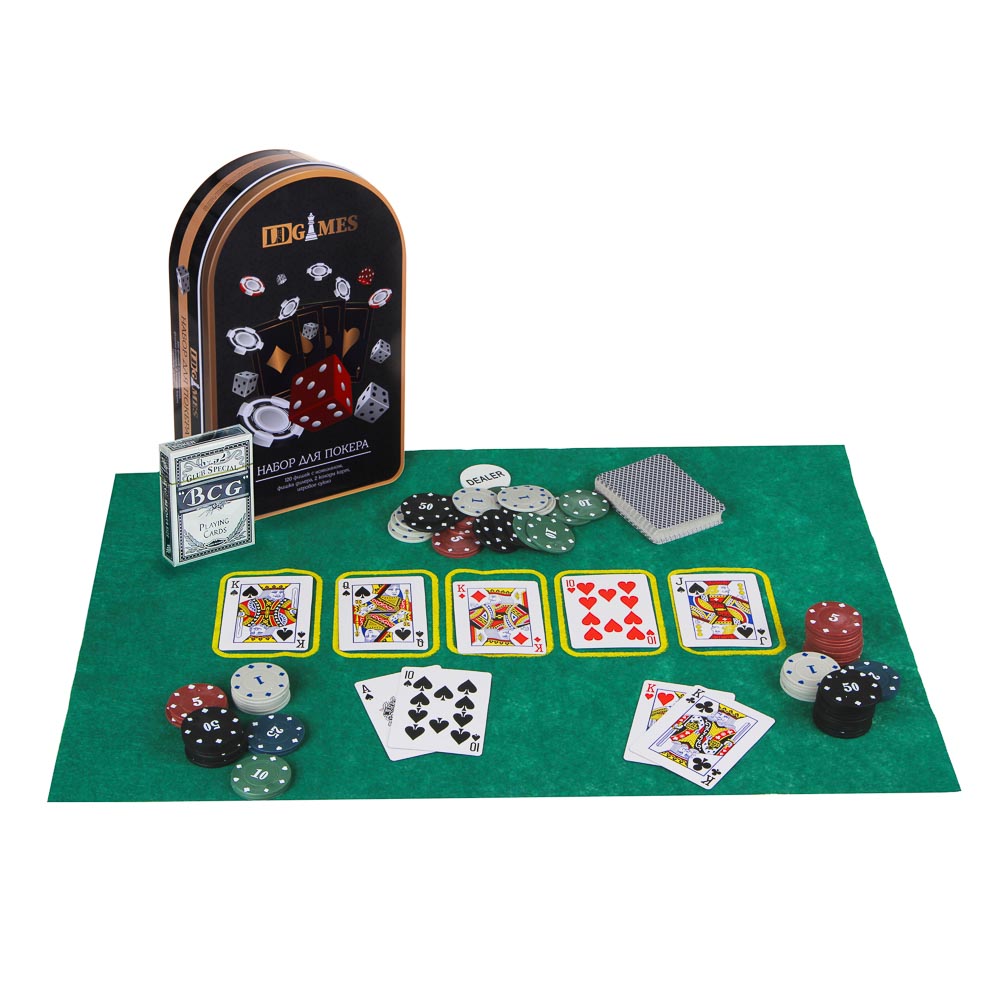 LDGames Набор для покера, в жестяном боксе 24х15см, пластик, металл, в подарочной упаковке - #1