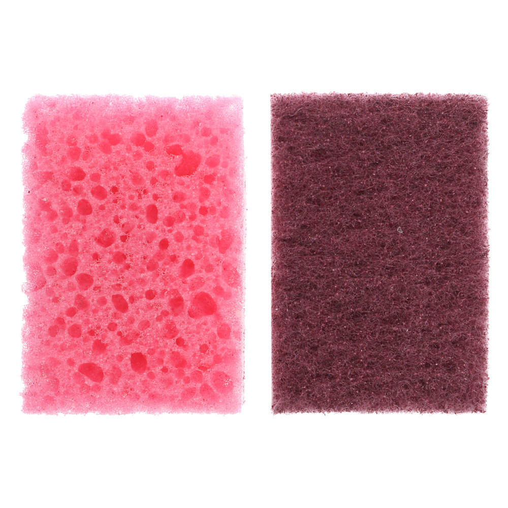 VETTA Набор губок для мытья посуды, 5 шт, 98x66x40мм, коралл розово-белый - #3