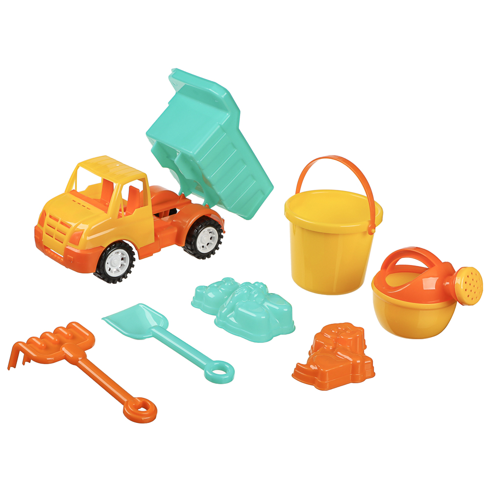 Набор для игр в песке "Машинка-грузовик", ИГРОЛЕНД, 7 предметов, пластик, для детей 3+ - #11