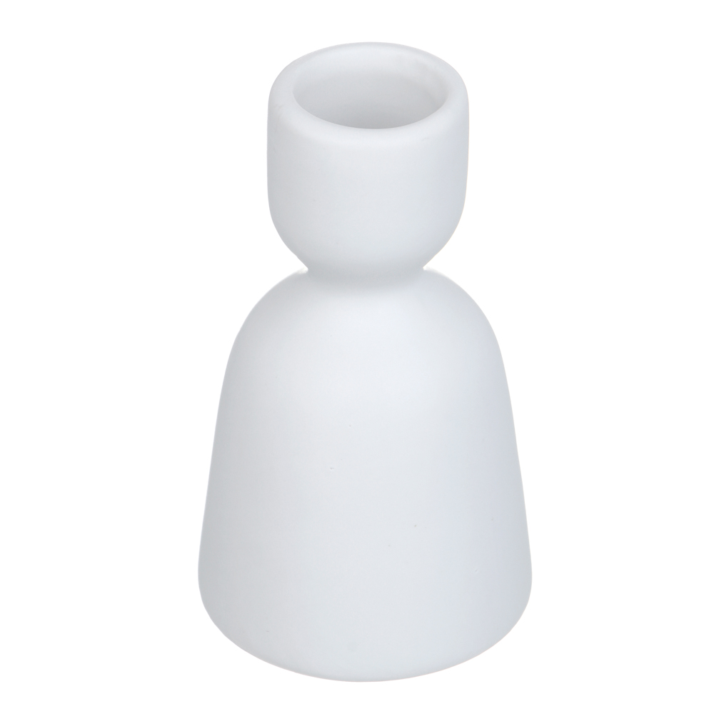 Подсвечник, 5,3х5,3х9,5см, керамика, цвет белый, арт.17 - #2
