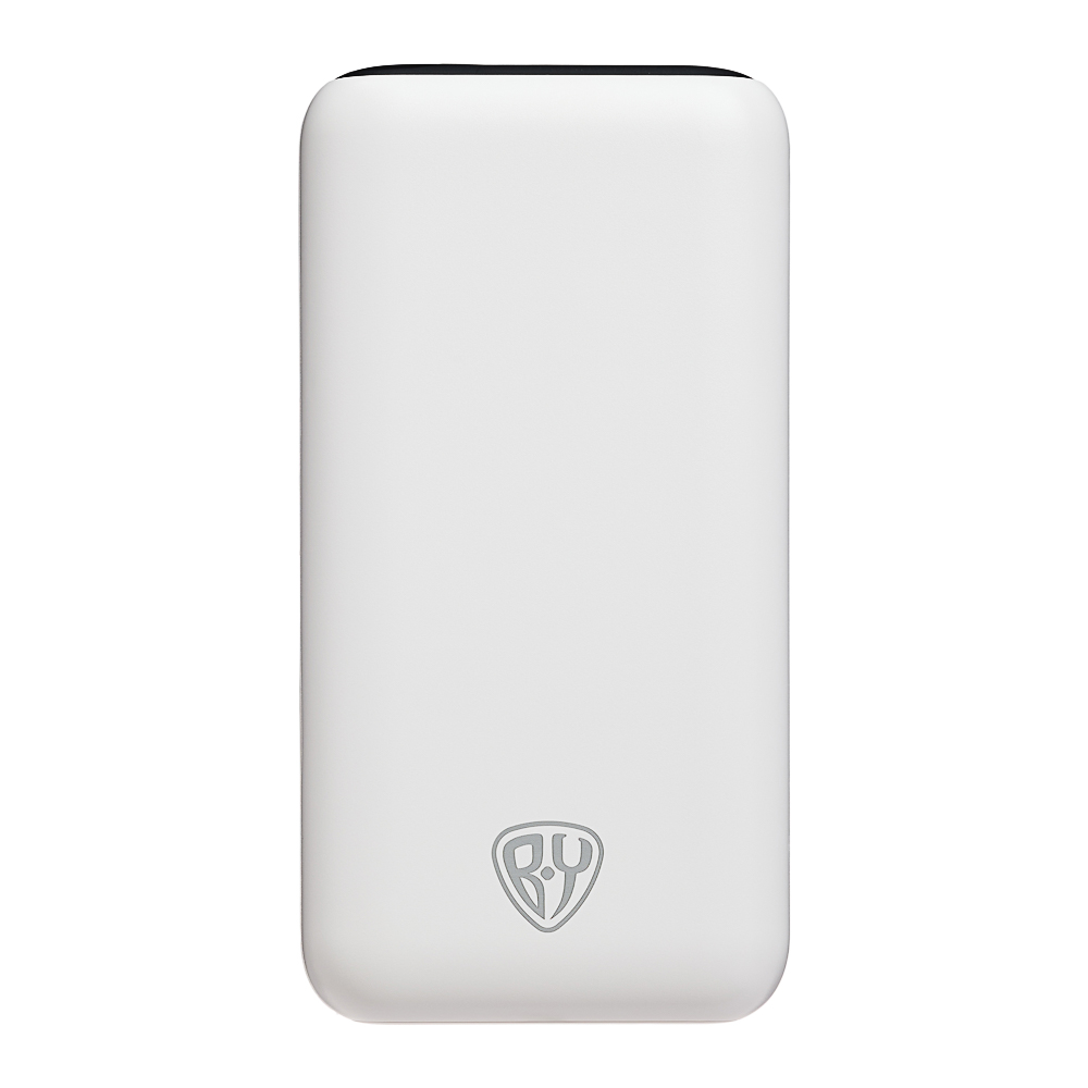 BY Аккумулятор мобильный, 20000 мАч, 2xUSB-A, 1xUSB-C, 20W, 3A, цифровой индикатор, пластик, белый - #3