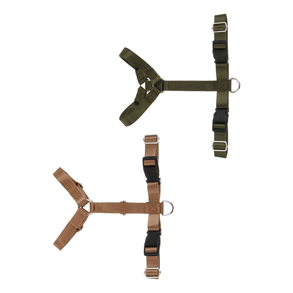 Шлейка для животных тм VETTA, нейлон, хаки/беж, обхват шеи 35-50см, обхват груди 45-55см, размер M - #1