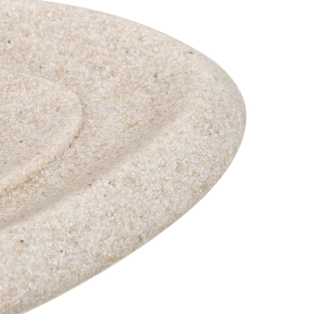 Мыльница тм VETTA Дюна, смола (полирезин), бежевый, 13,5x10,5x2,5см - #5