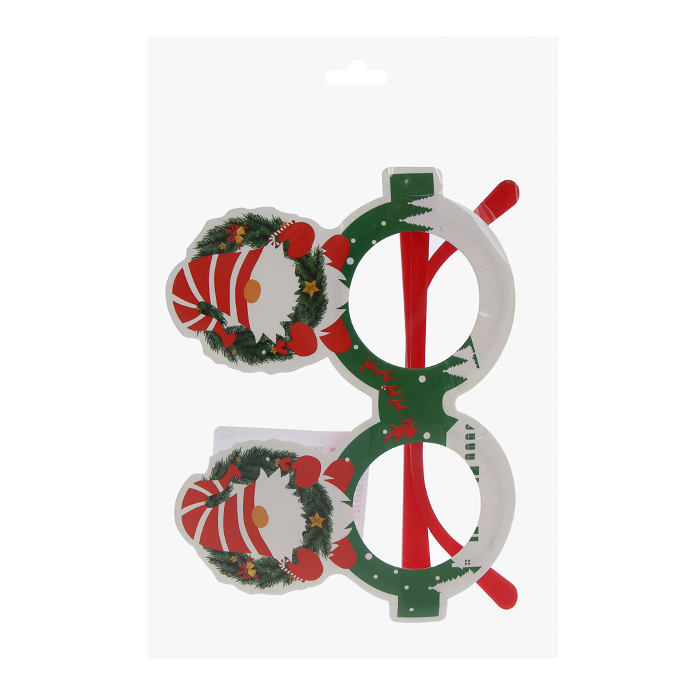 СНОУ БУМ Очки новогодние, пластик, картон, 14см, 6 дизайнов - #5