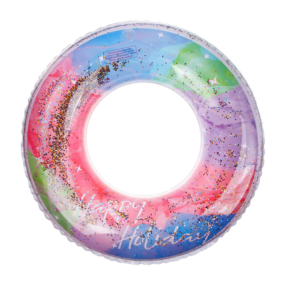 Круг надувной радужный с блестками, тм BY SPORT, 60см, ПВХ 0.18мм, 2 дизайна - #2