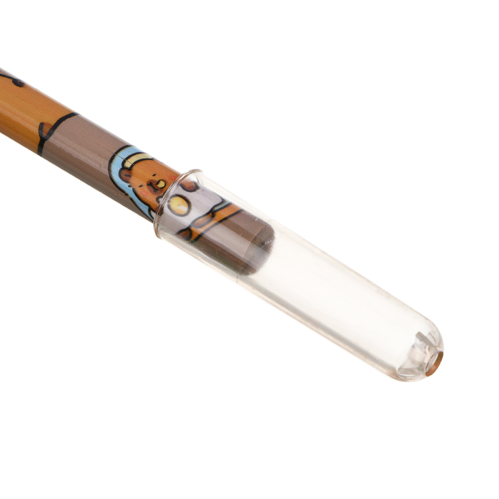 Набор канцелярский 4 пр., линейка раскладная, ластик, точилка, карандаш ч/гр "Капибара", ПВХ пенал - #7