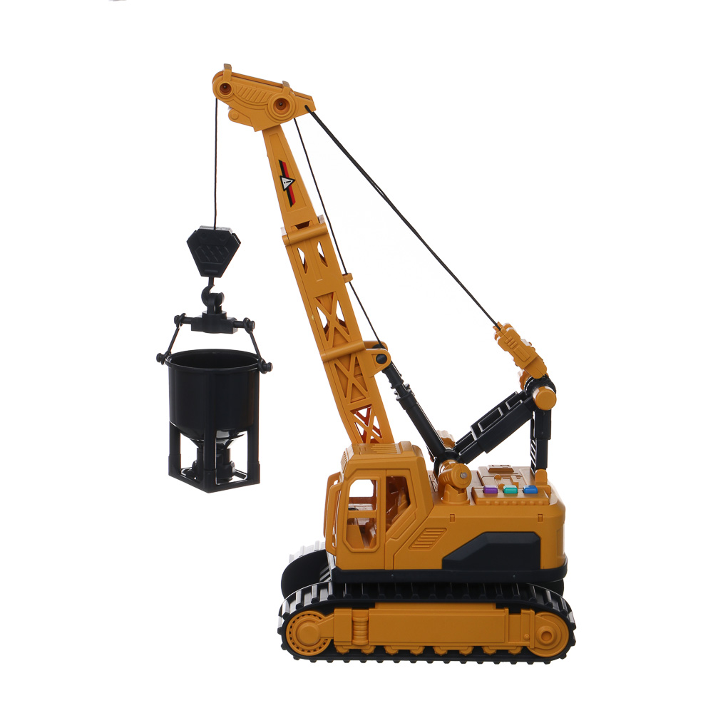 ИГРОЛЕНД Инерционный строительный кран, свет, звук, 3хAG13, ABS, 35х17х25 см - #4