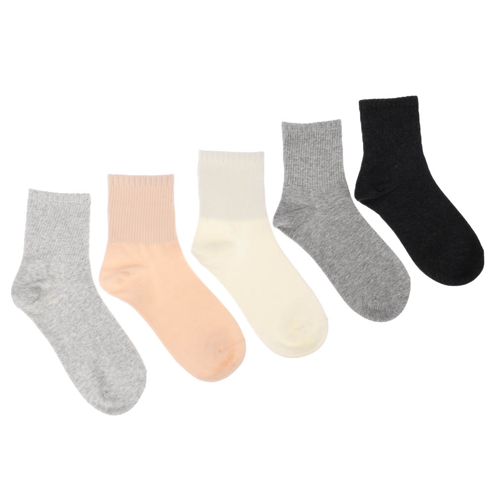 Носки женские высокие в рубчик, тм Turkan, р. 36-41, 90%хлопок, 8% п/а, 2%лайкра,цвета в ас-те,7158 - #4