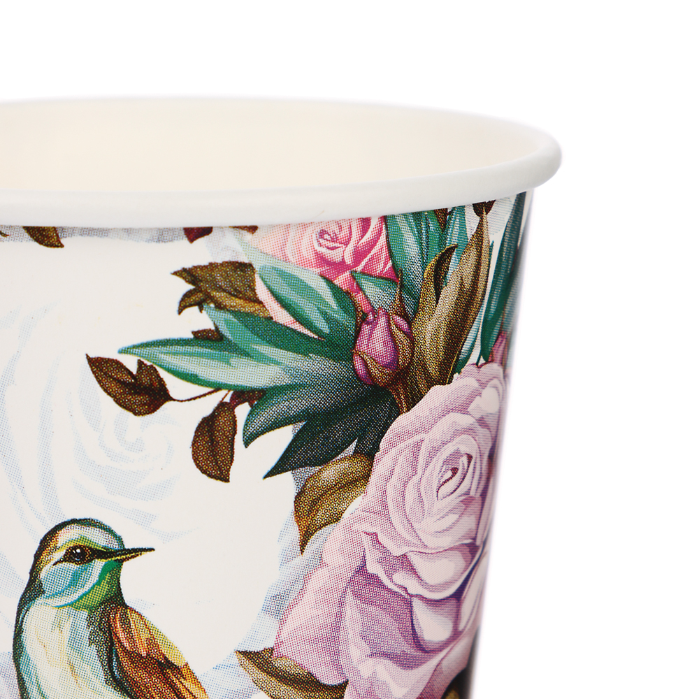 Набор бумажных стаканов Птицы и цветы, 6 шт*250 мл - #4
