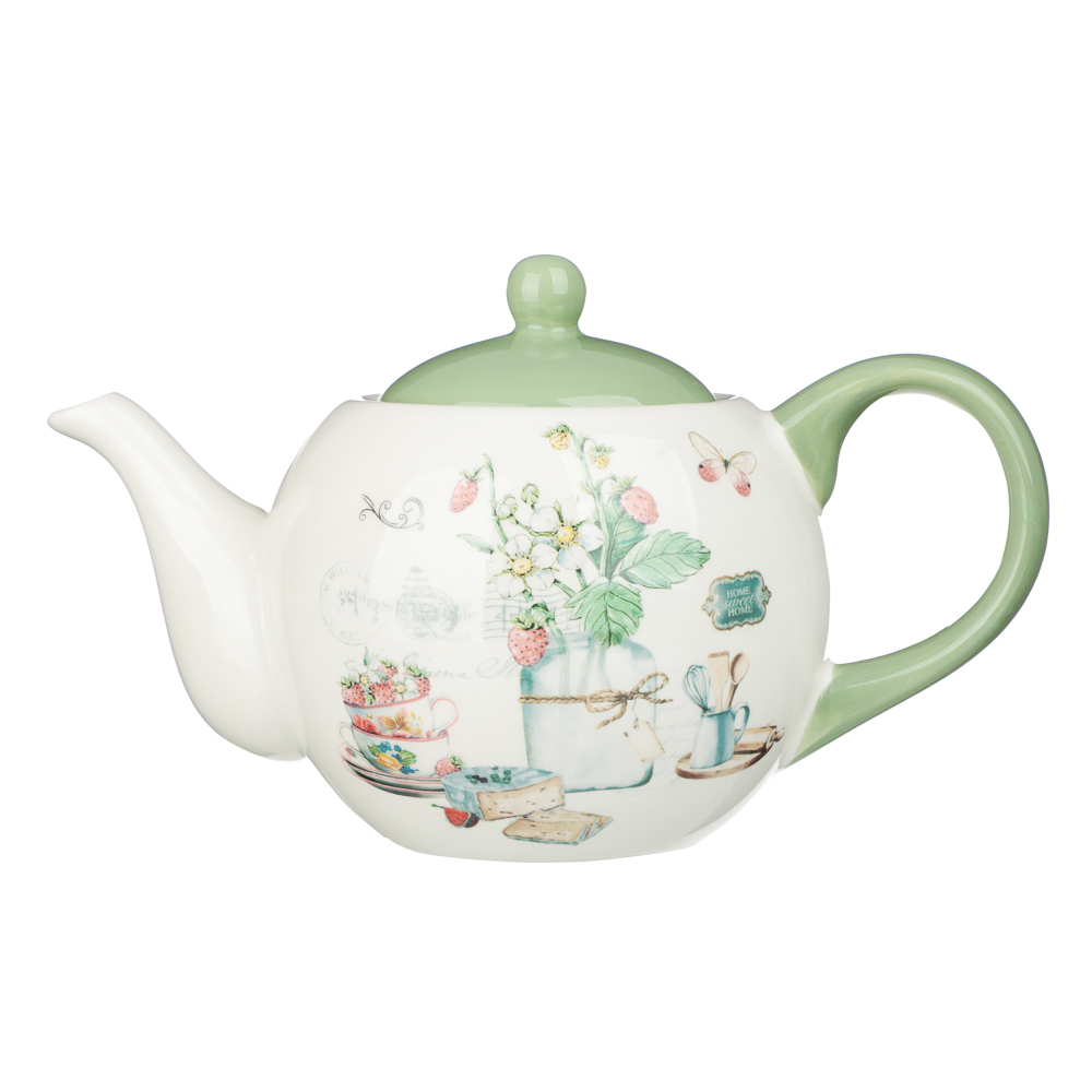 MILLIMI Земляника Чайник, 900мл, керамика - #1