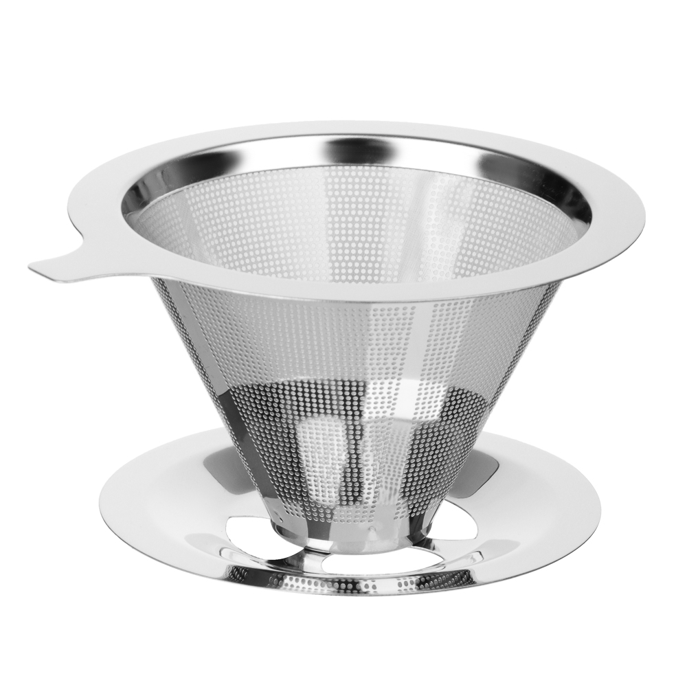 Воронка для кофе 12х8,5х6см, диаметр нижней части 9см, нерж.сталь - #1
