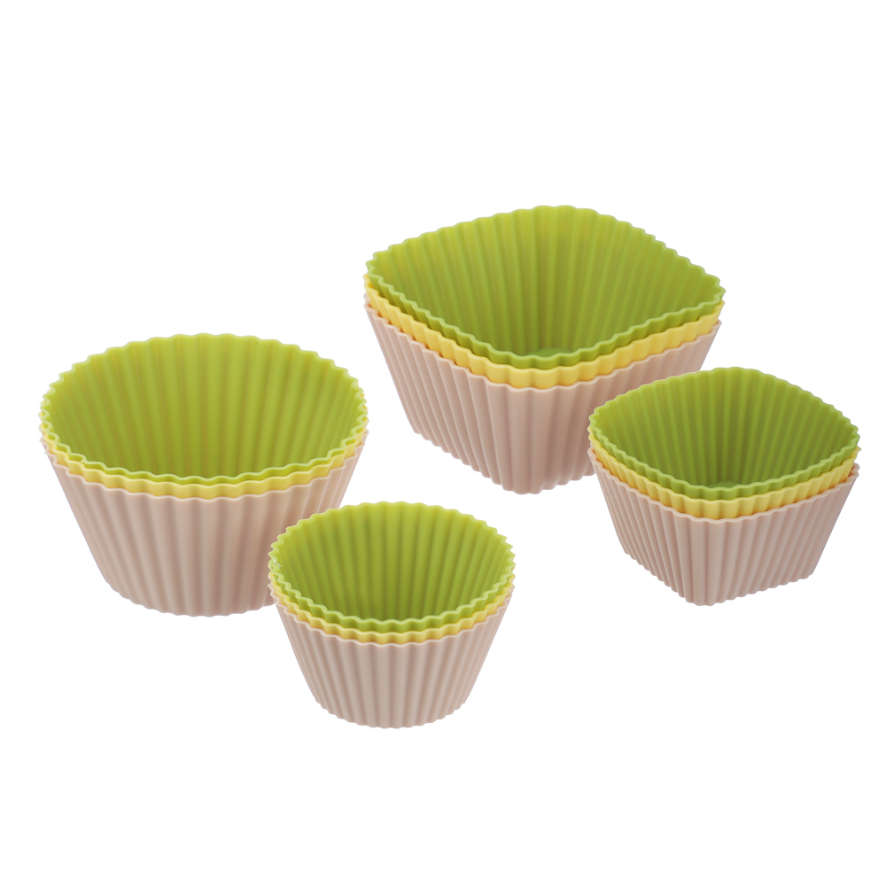 VETTA Набор силиконовых форм, 12шт, (7см; 5см), силикон, 3 цвета - #1