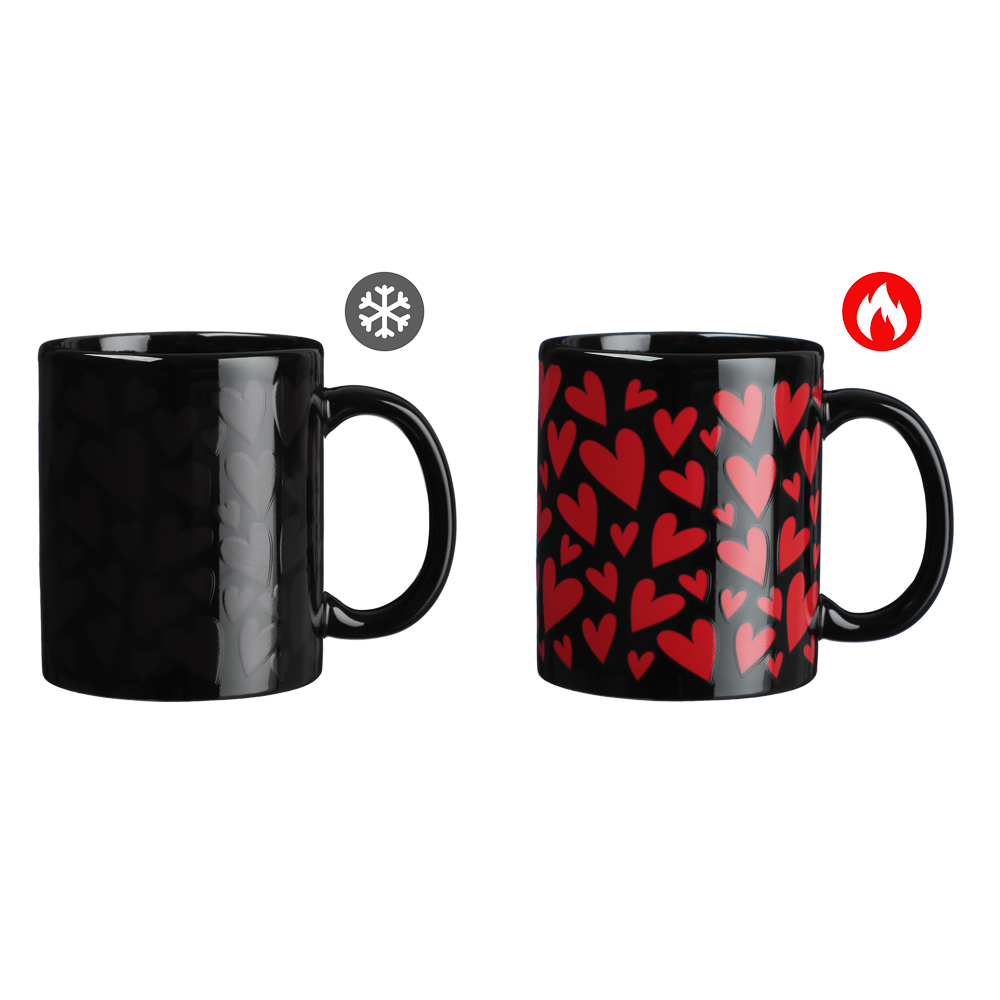 MILLIMI Сердечки Кружка 350мл с терморисунком, керамика - #2