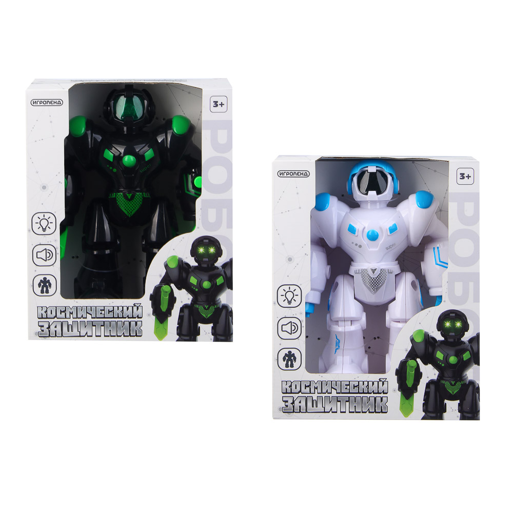 ИГРОЛЕНД Робот "Космический защитник", свет, звук, 3хААА, ABS, 27х16х12 см, 2 дизайна - #3