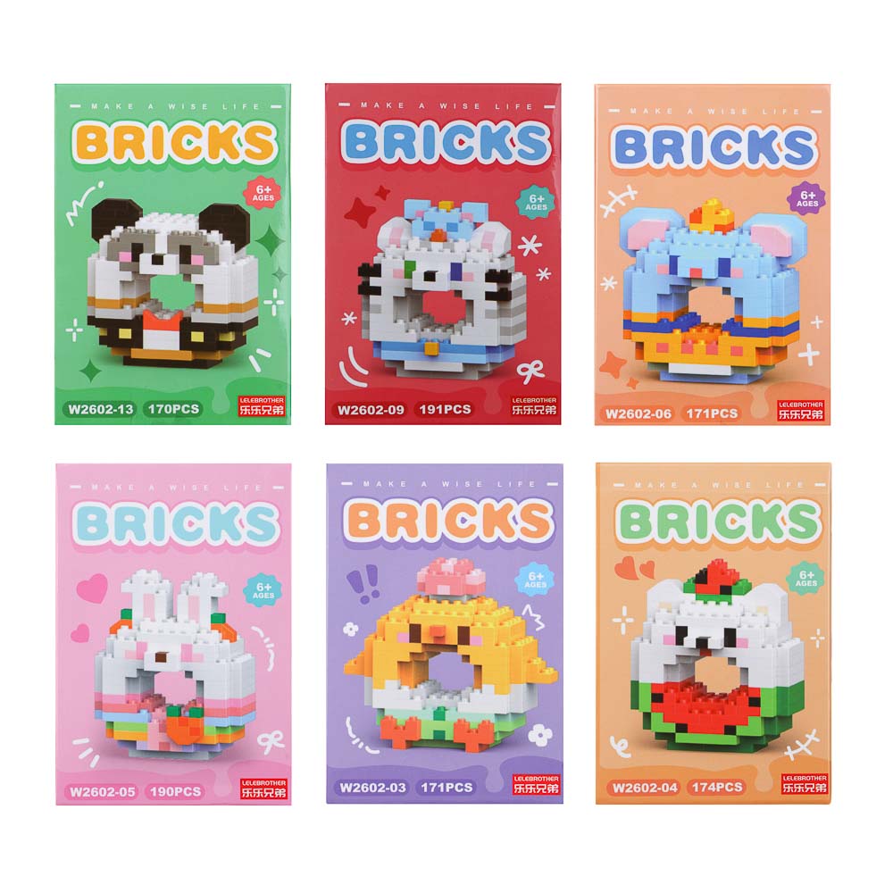 Конструктор мини 3D "ЗвероПончик", ABS, 7,8х4,1х11,3см, 12 видов - #2