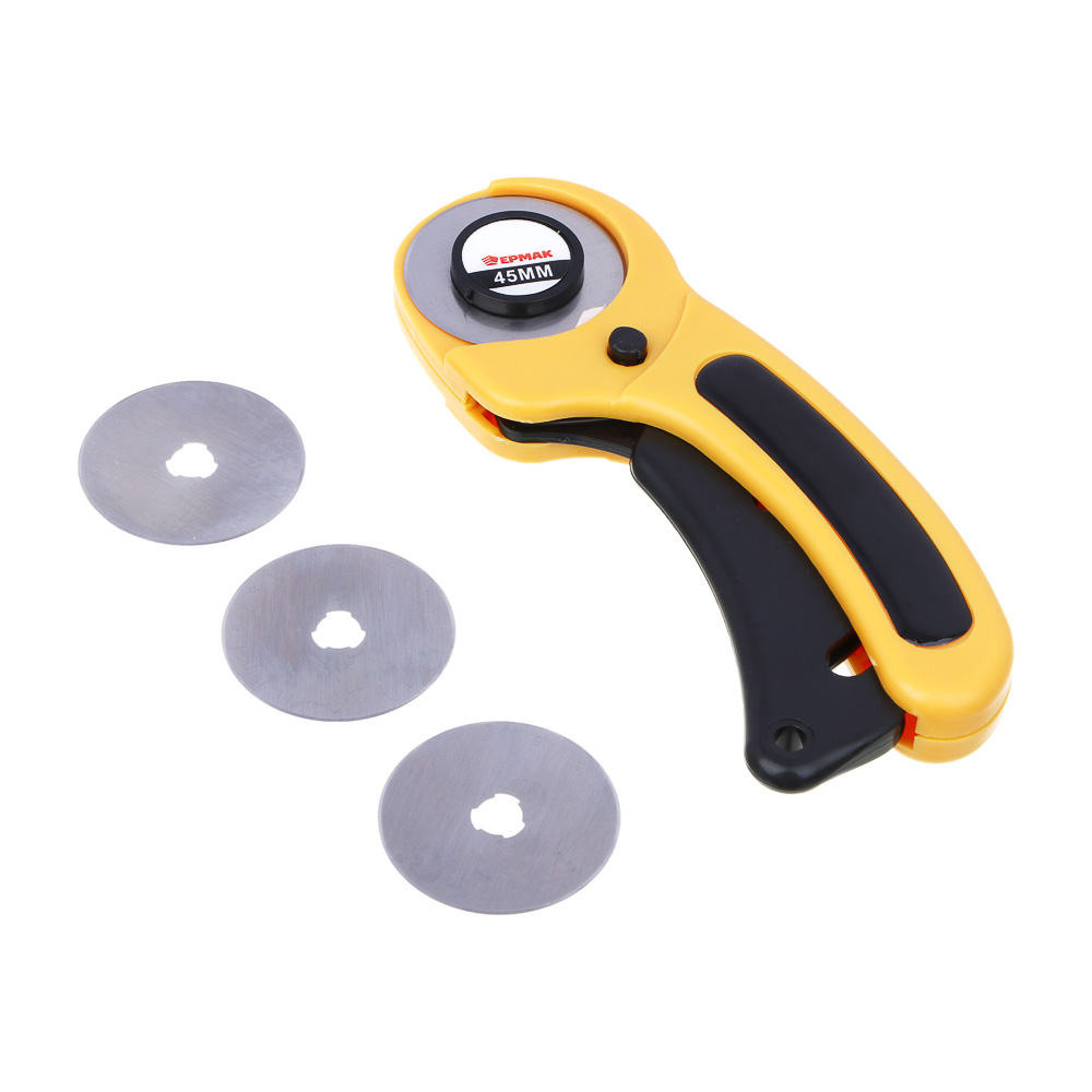 ЕРМАК Набор: нож раскройный 45мм, корпус ABS+TPR, + 3 запасных лезвия, блистер - #2