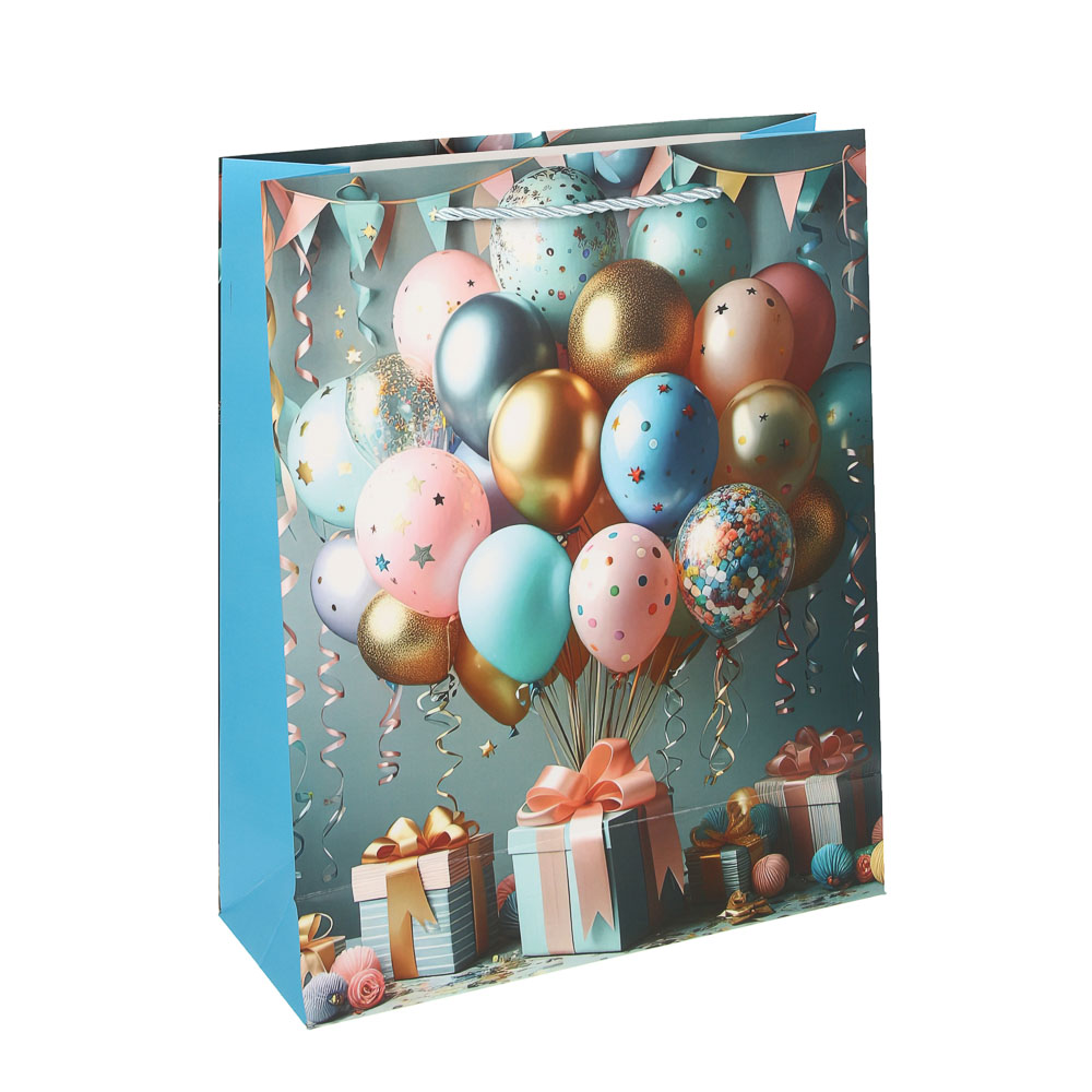 Пакет подарочный тм Fntastic L 26x32x10см, бумага, 4 дизайна - #5