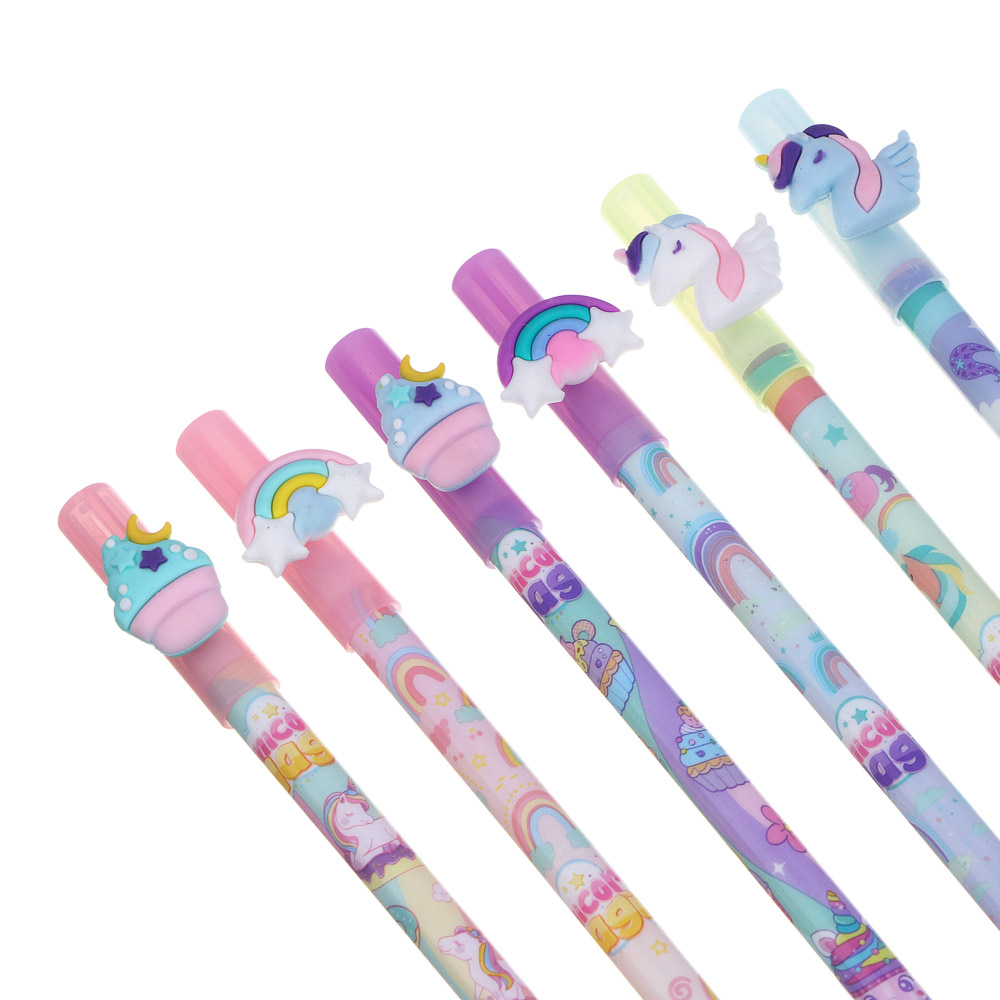 Ручка гелевая "пиши-стирай" синяя, фигурка "Фантазия", 6 дизайнов - #6