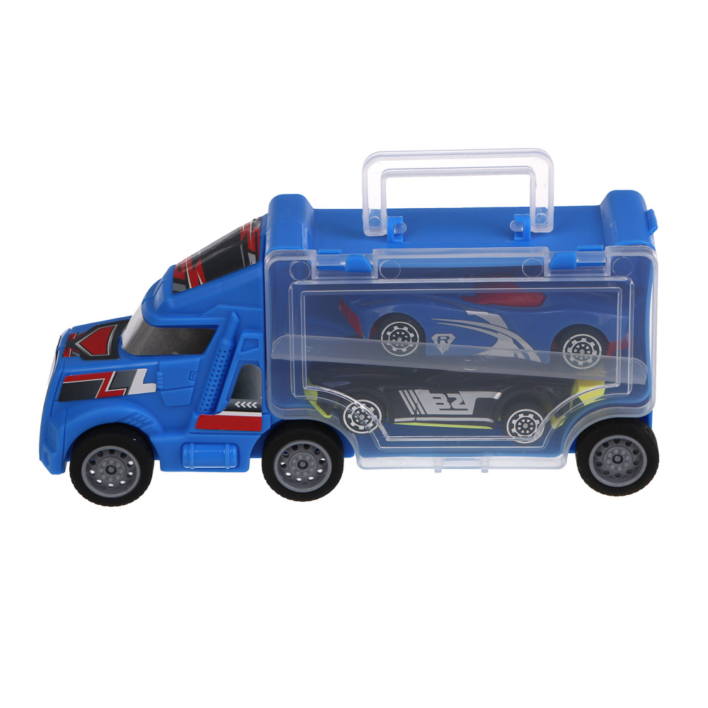 ИГРОЛЕНД Автовоз с двумя машинками, ABS, 16,5х7,2х5 см, 3 дизайна - #5