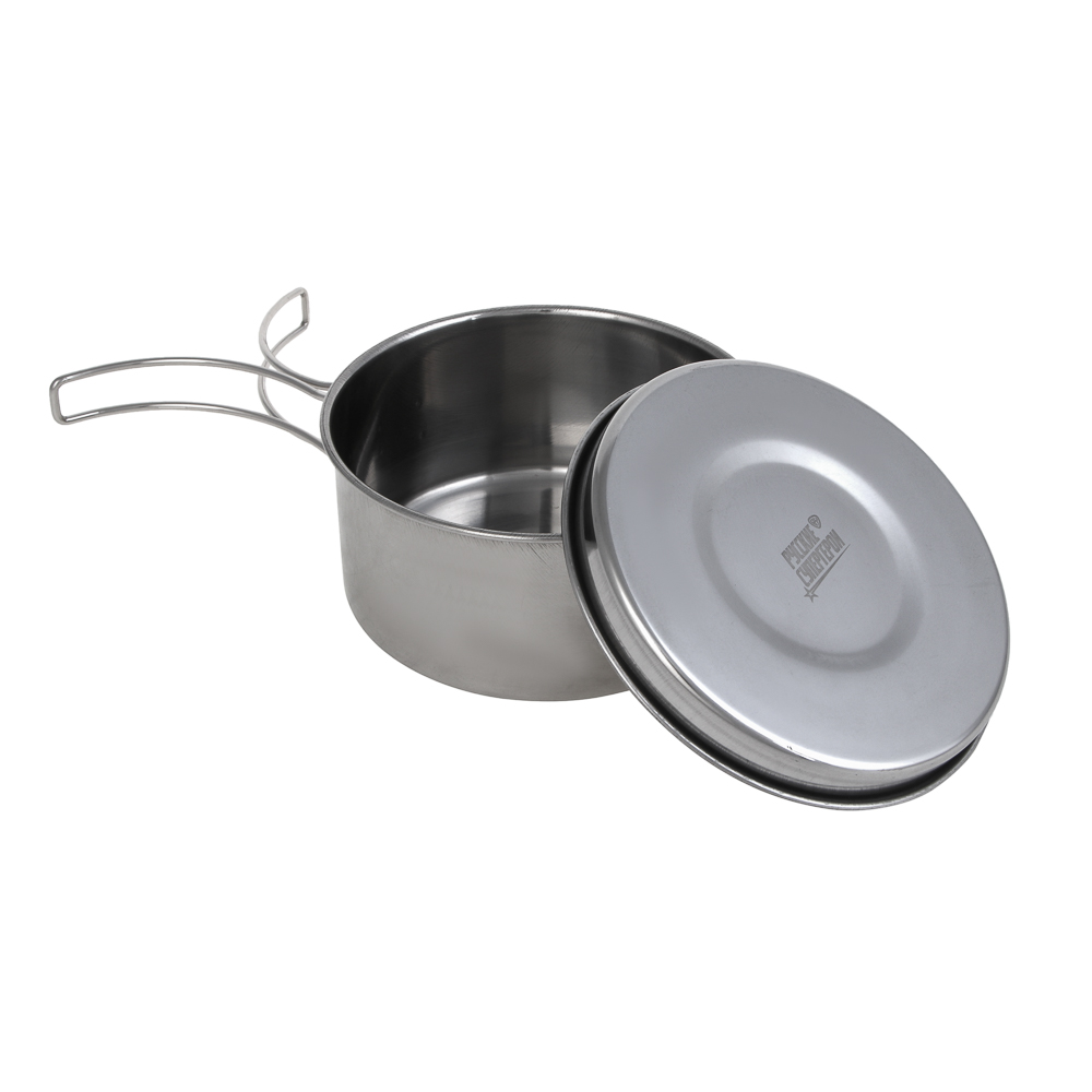 Набор туристической посуды тм РУССО ТУРИСТО, 8 предметов, в чехле, нерж.сталь - #12