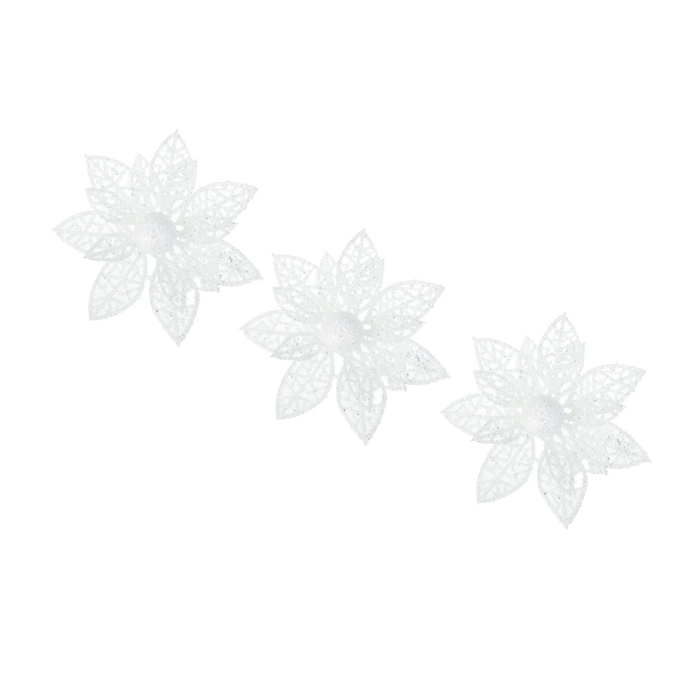 СНОУ БУМ Цветы на проволоке 10x10 см, 3 шт - #1