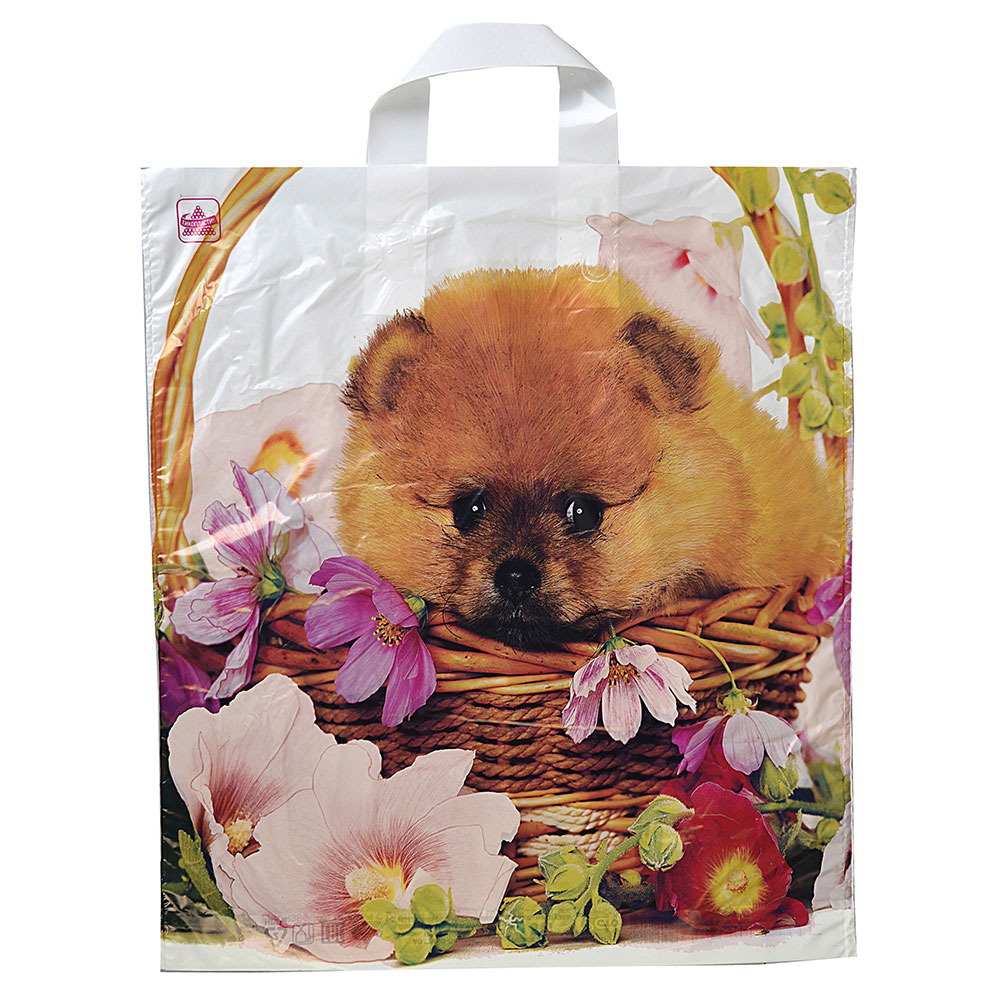 Пакет ПВД с петлевой ручкой, 42х38 см, 37 мкм, Пушистик - #1