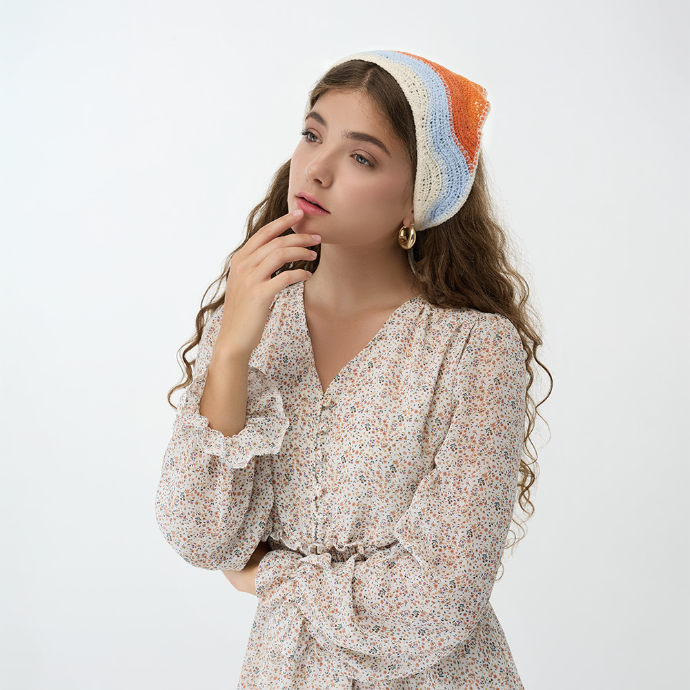 GALANTE Косынка вязаная женская, р-р 50x35см, 100% полиэстер, 6 дизайнов - #6