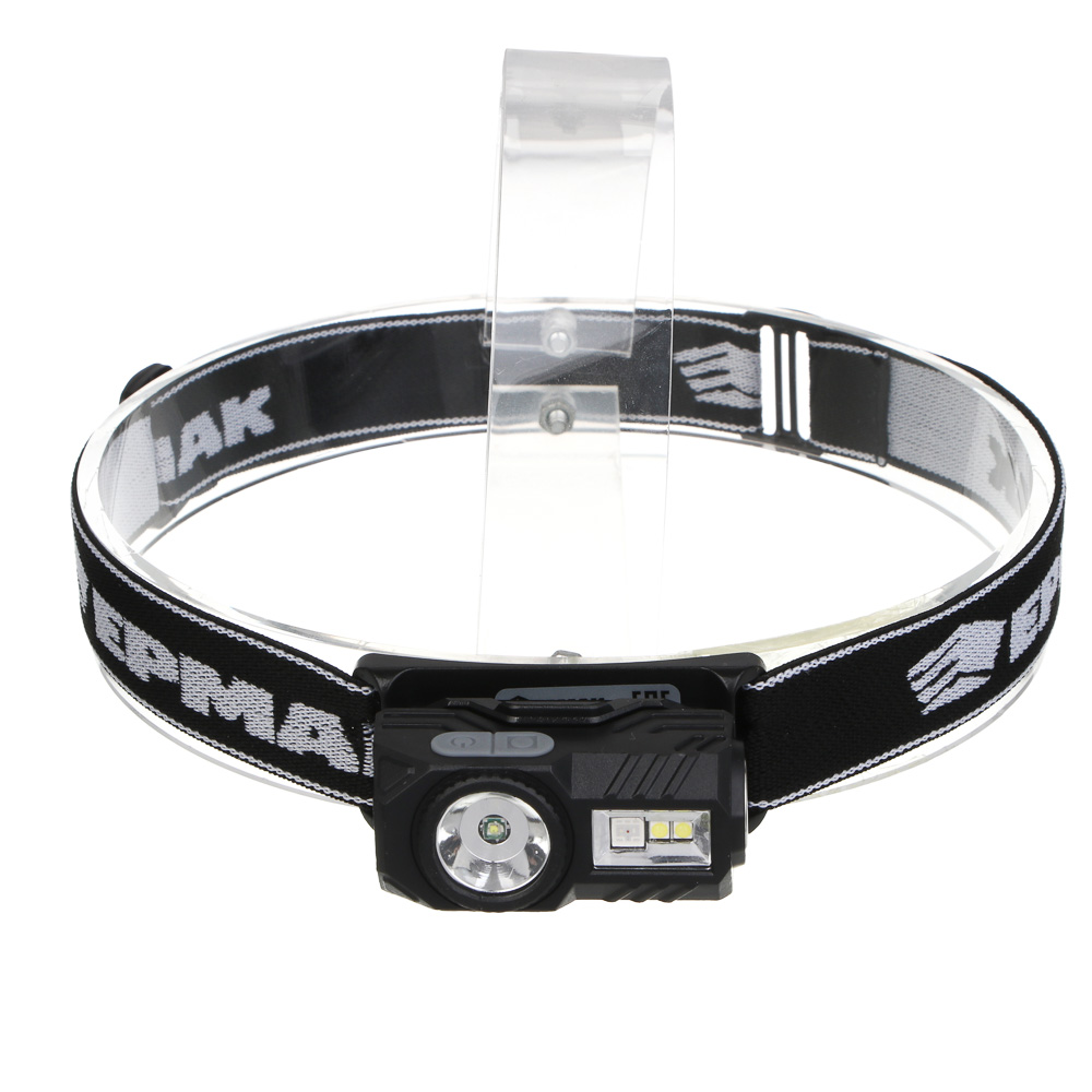 Фонарь налобный тм ЕРМАК,сенсорный,крепление,XPE LED+3LED,9 режимов,500мАч,64х45х34 мм,красный свет - #2