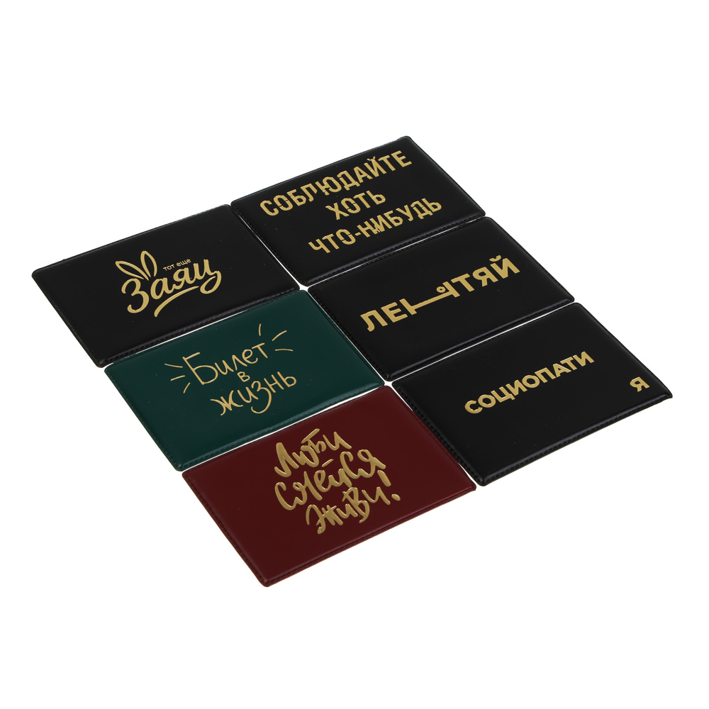 Обложка для проездного билета тм ЮL, ПВХ, 10,5х7см, 6 дизайнов, ОД18-1 - #1