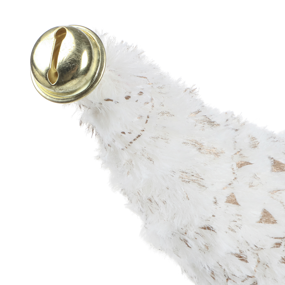 СНОУ БУМ Фигура декоративная "Снеговик" 32,5 см, полиэстер, белый, золото - #5