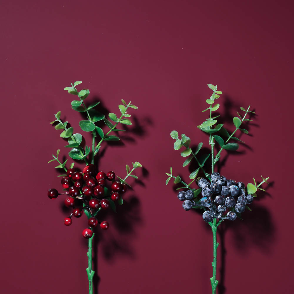 LADECOR Ветка с ягодами искусственная, 34 см, пластик, ткань - #13