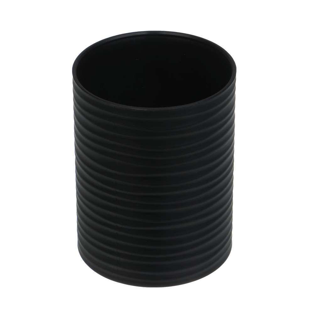 Стакан для ванной комнаты тм VETTA Тренто, пластик, PP, черный, 7,5х7,5х10см - #2